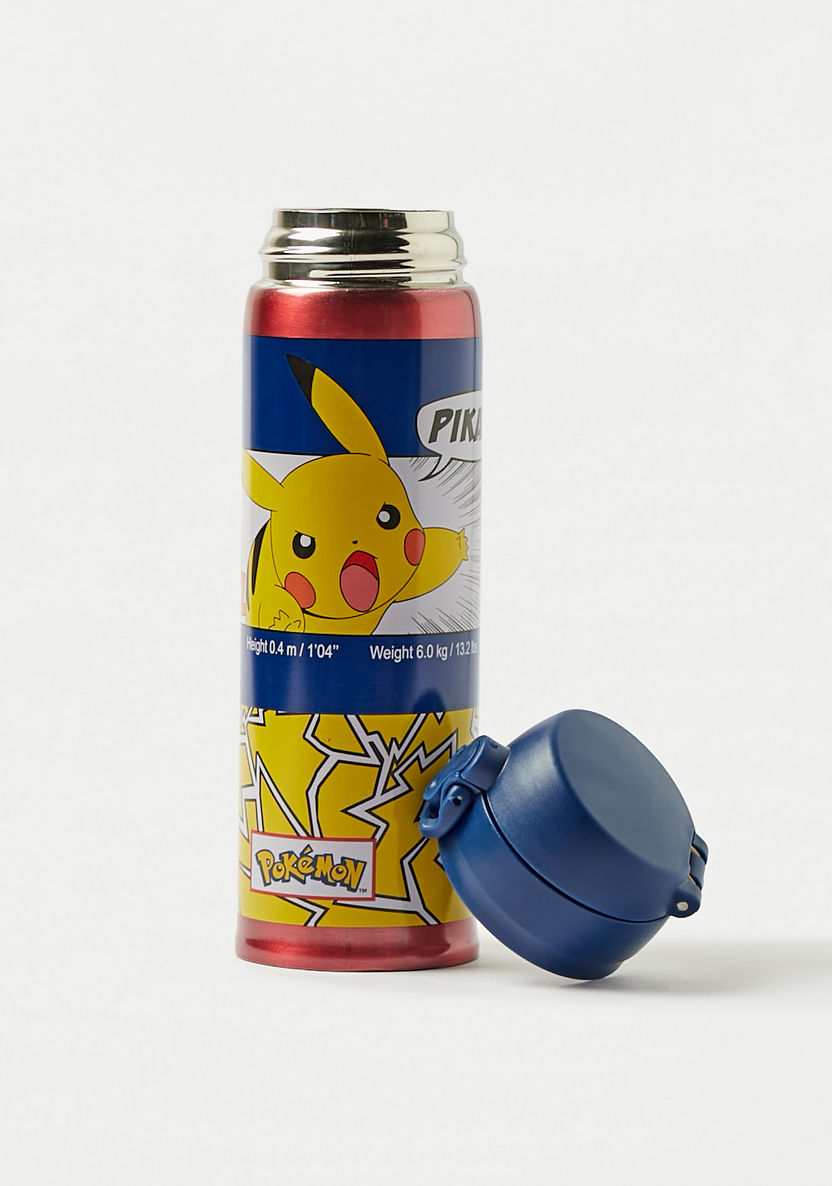 Pokemon Printed Stainless Steel Water Bottle - 400 ml-Water Bottles-image-2