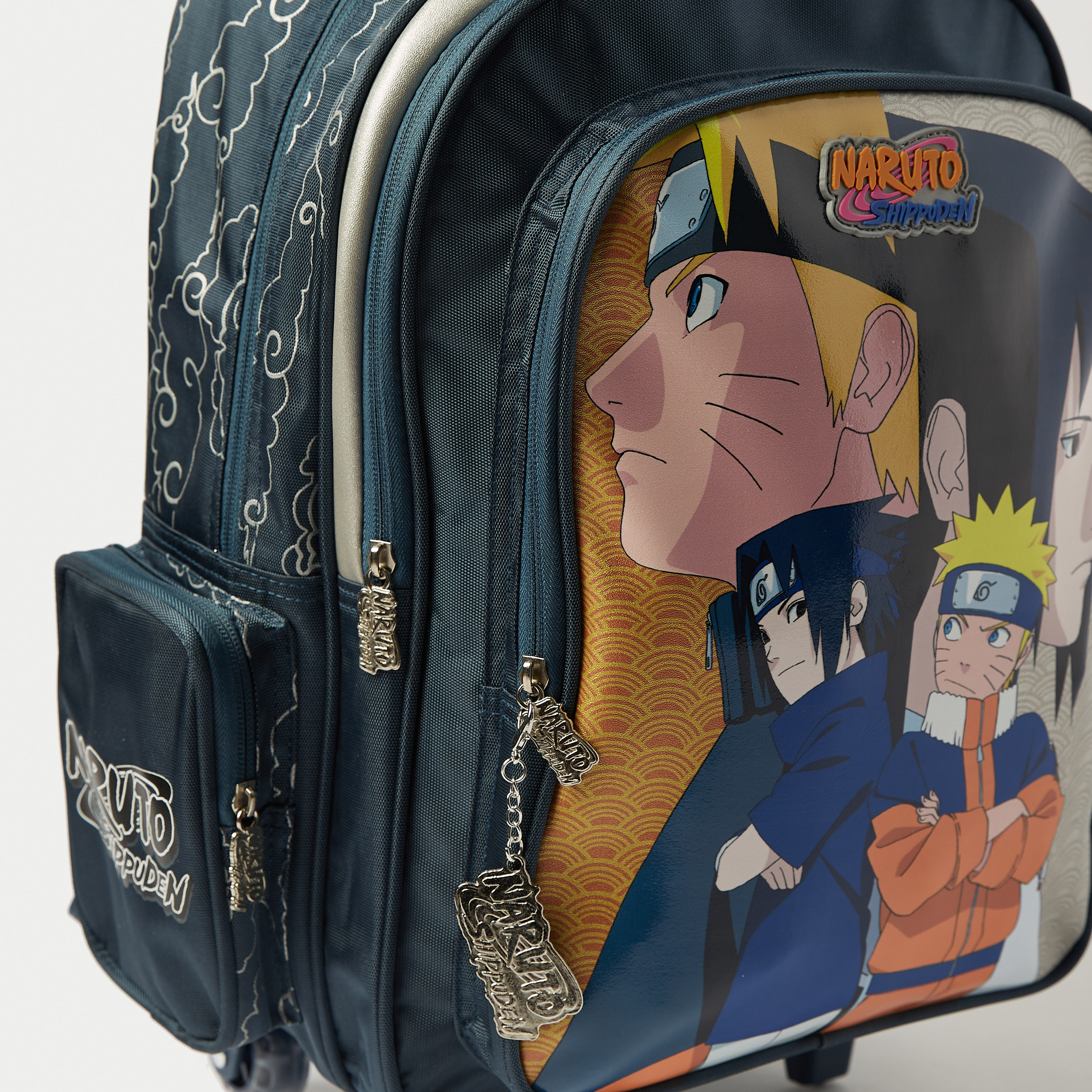 Naruto Print Trolley Backpack with Adjustable Shoulder Straps - 16 inches-school-bagsandbackpacks-trolleybags-image-4
