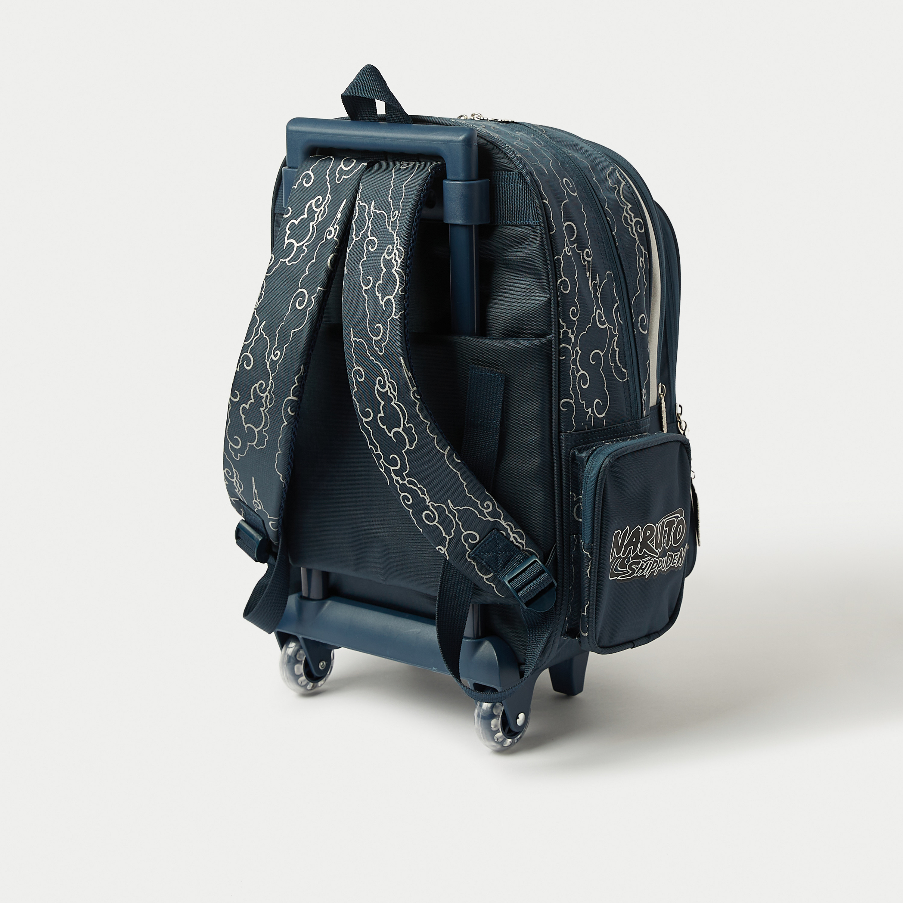 Naruto Print Trolley Backpack with Adjustable Shoulder Straps - 16 inches-school-bagsandbackpacks-trolleybags-image-6