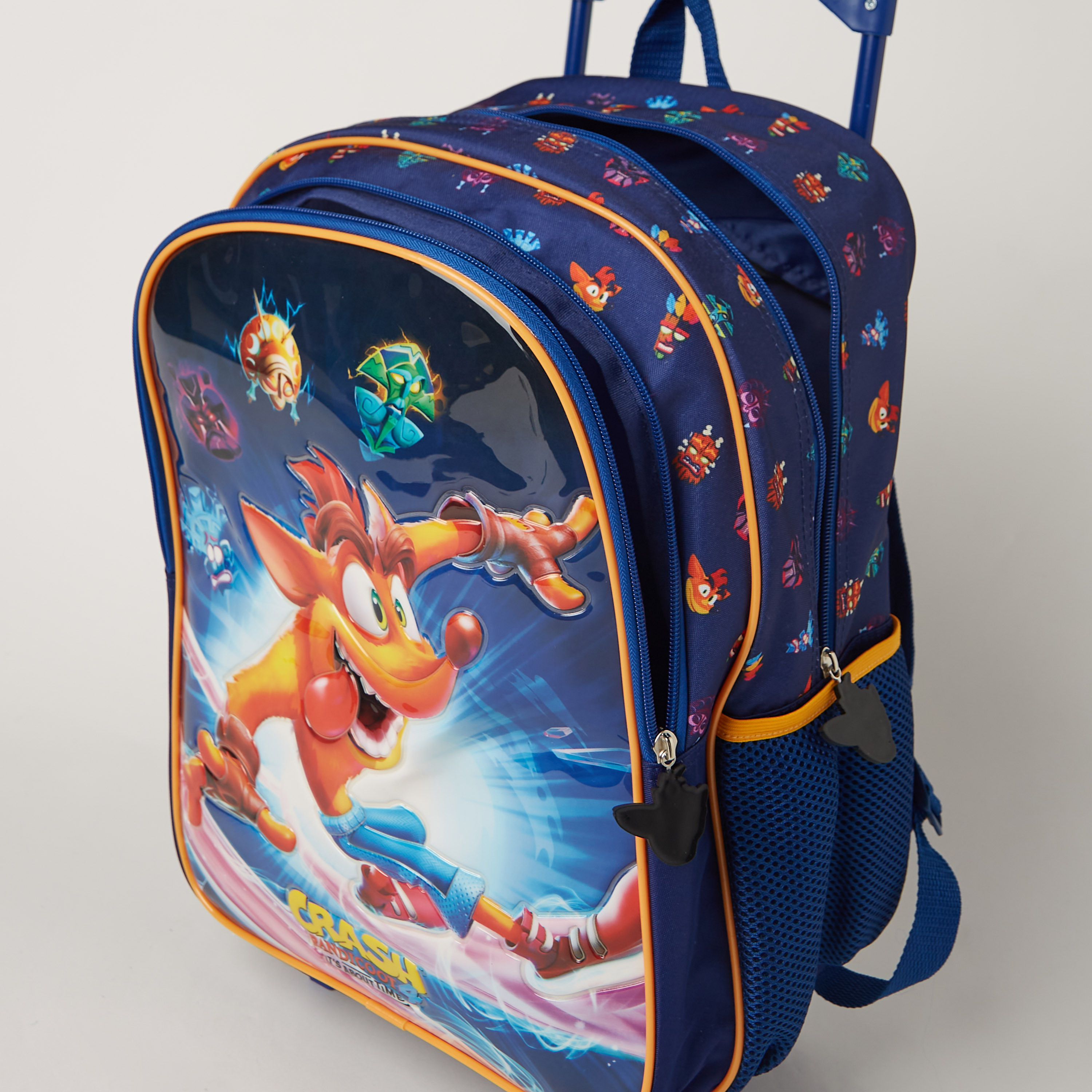 Hollywood Magic 5-Piece Crash Bandicoot Print Trolley Backpack Set - 16 inches-school-bagsandbackpacks-trolleybags-image-10