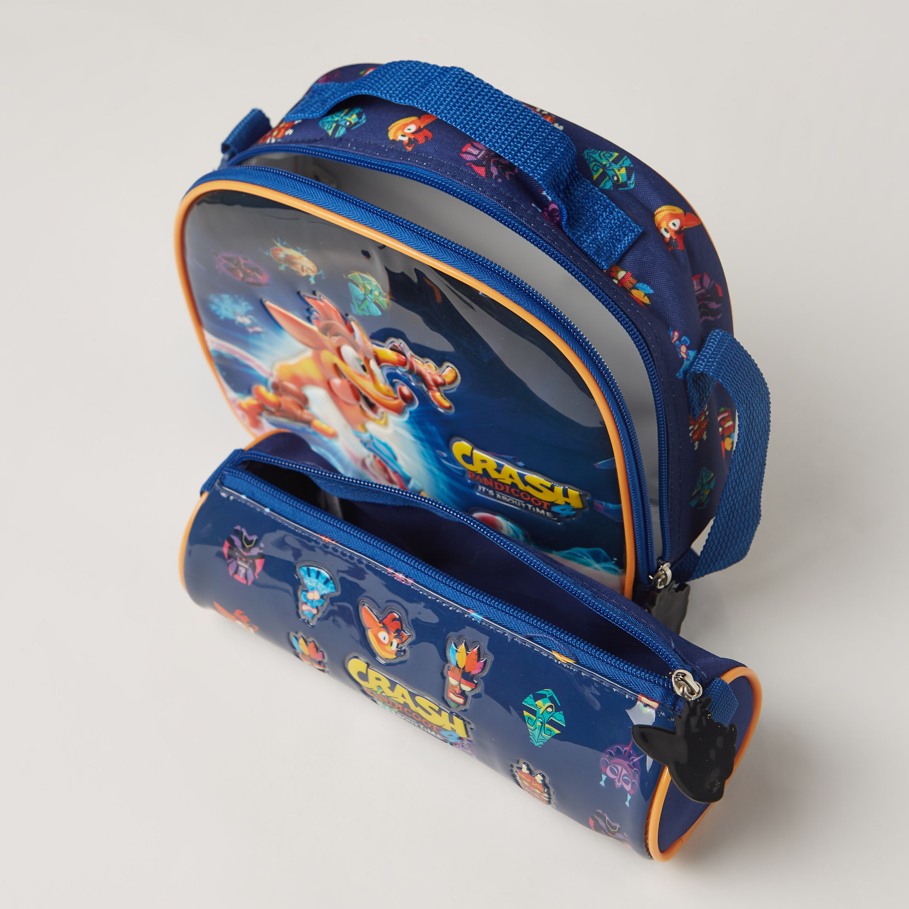 Hollywood Magic 5-Piece Crash Bandicoot Print Trolley Backpack Set - 16 inches-school-bagsandbackpacks-trolleybags-image-11