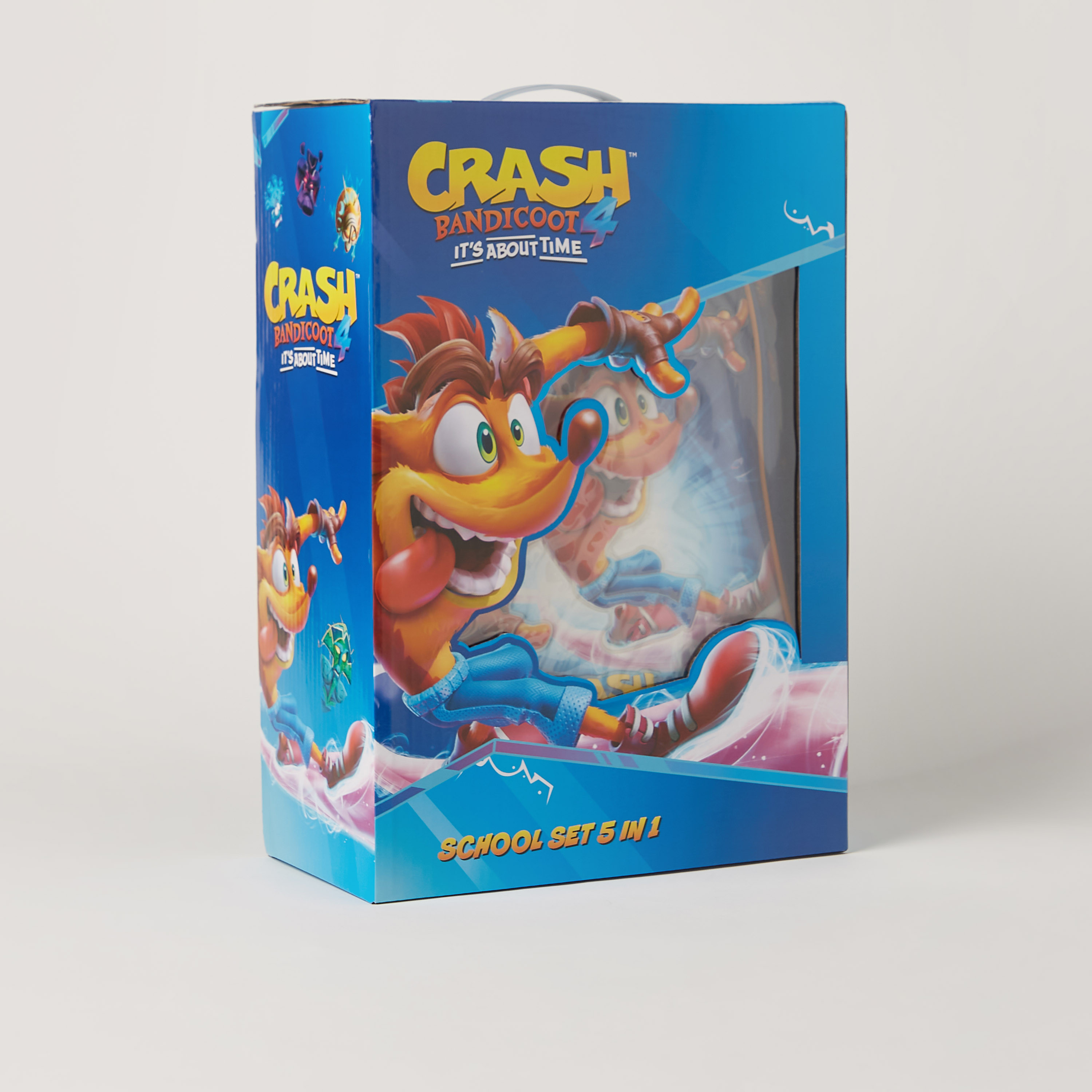 Hollywood Magic 5-Piece Crash Bandicoot Print Trolley Backpack Set - 16 inches-school-bagsandbackpacks-trolleybags-image-13