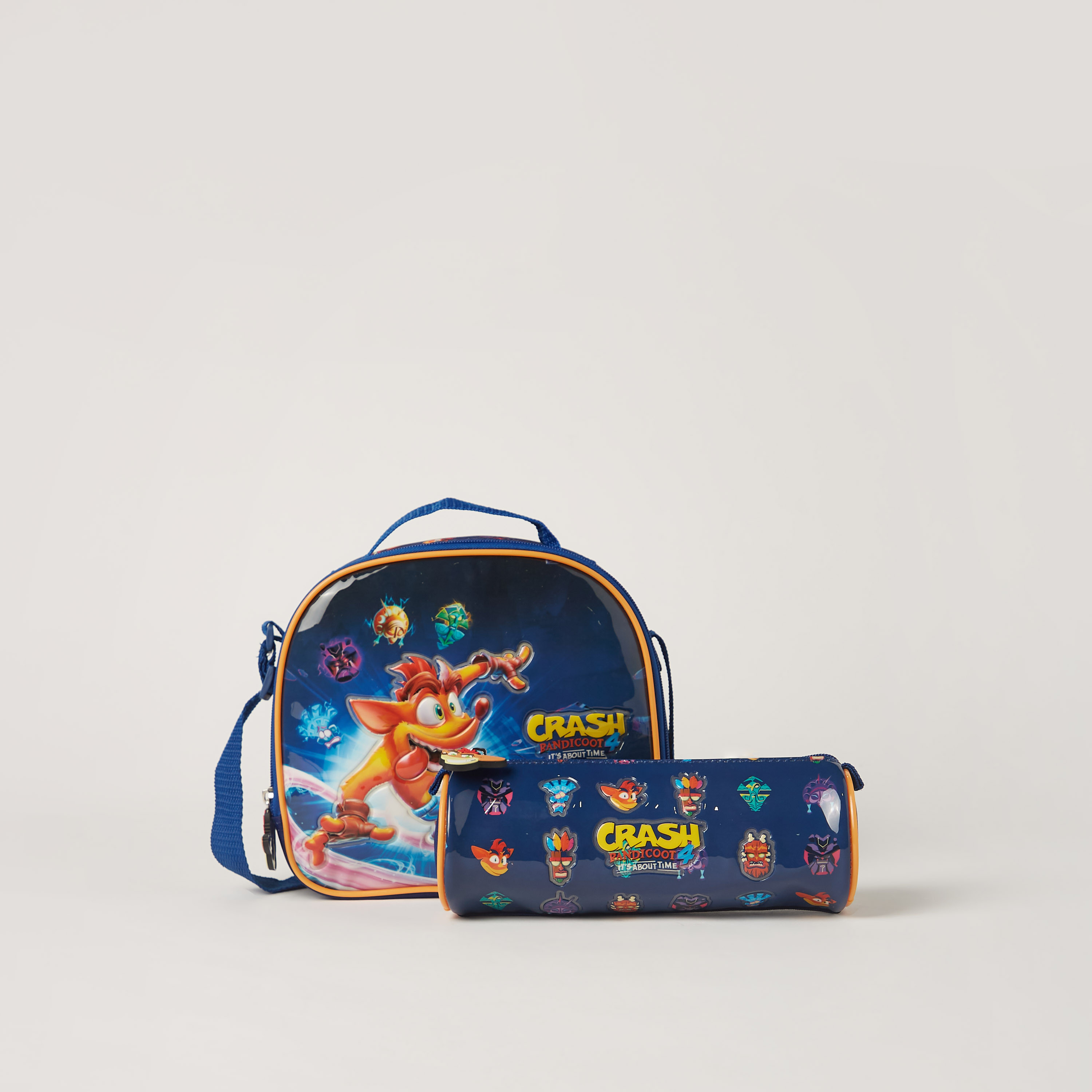 Hollywood Magic 5-Piece Crash Bandicoot Print Trolley Backpack Set - 16 inches-school-bagsandbackpacks-trolleybags-image-3
