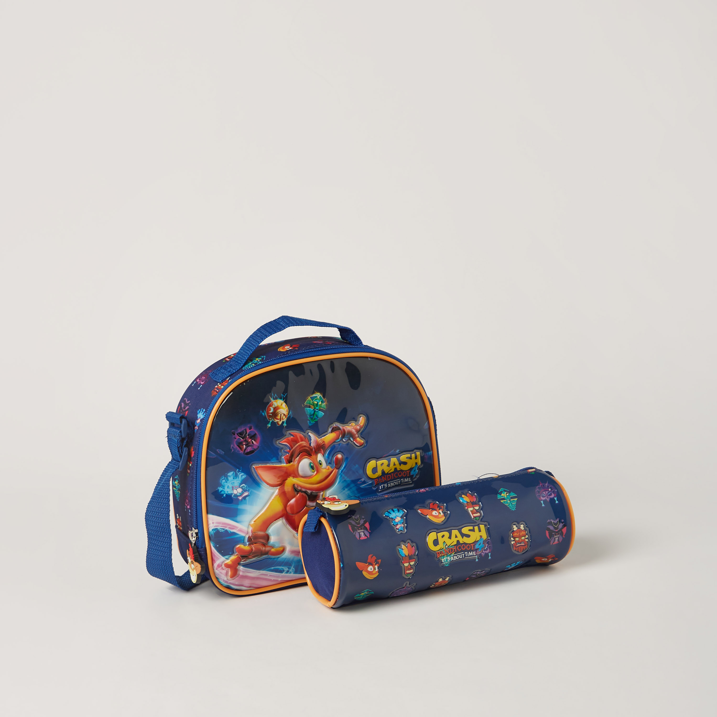 Hollywood Magic 5-Piece Crash Bandicoot Print Trolley Backpack Set - 16 inches-school-bagsandbackpacks-trolleybags-image-7
