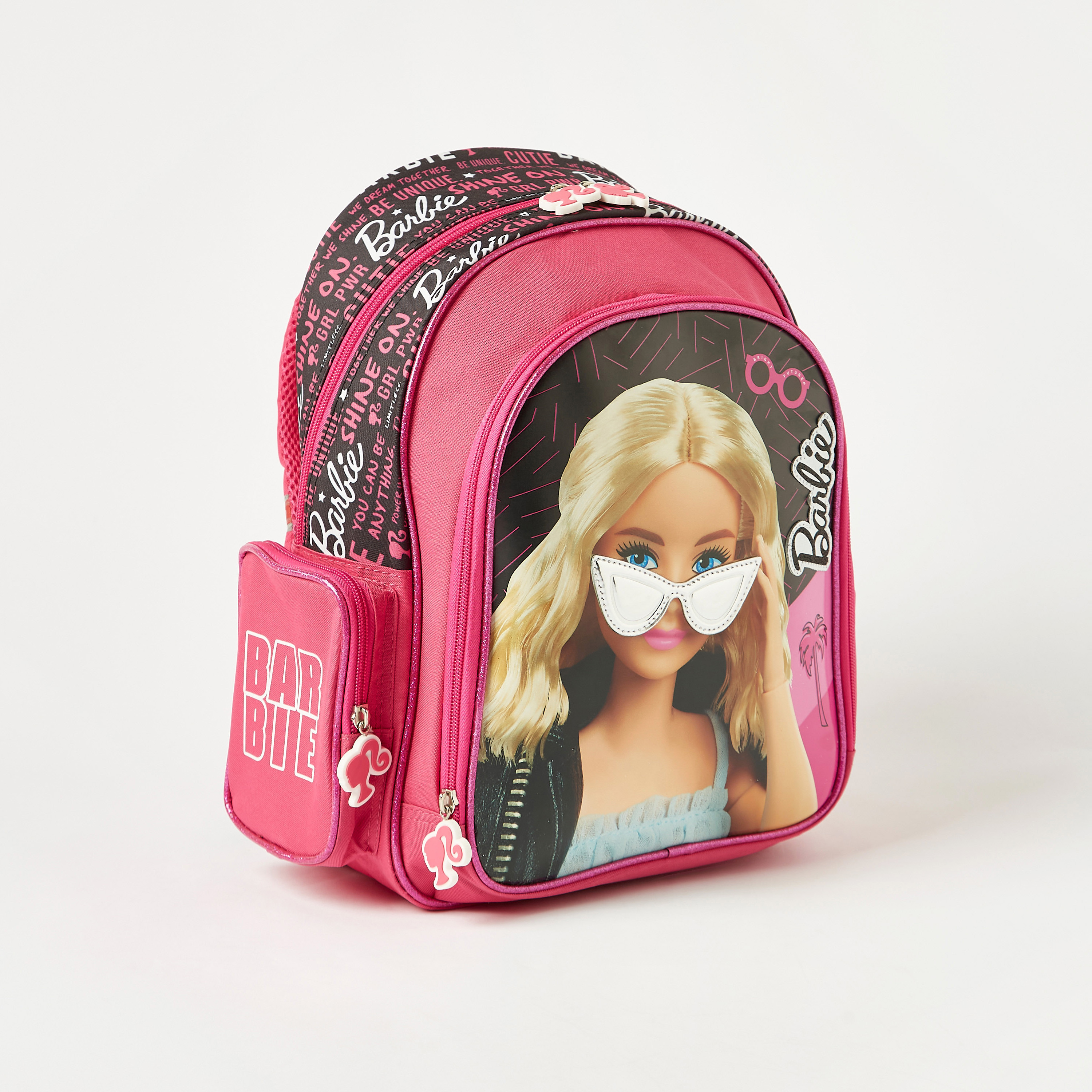 Barbie Print Backpack with Adjustable Straps and Zip Closure - 14 inches-school-bagsandbackpacks-backpacks-image-2