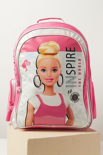  Barbie & Friends Cosplay Backpack, Girls Bookbag with  Adjustable Shoulder Straps & Padded Back, 16” School Bag w/3D Skirt and  Metallic Fabric Tiara.