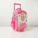 Barbie Printed Trolley Backpack with Retractable Handle and Wheels - 16 inches-Trolleys-thumbnail-1