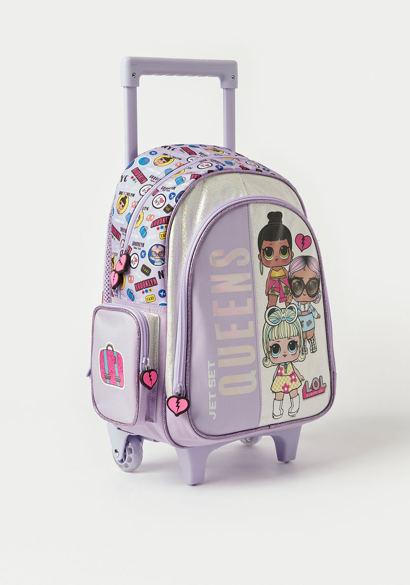 First Kid L.O.L. Surprise! Print Trolley Backpack with Wheels - 14 inches-Trolleys-image-1