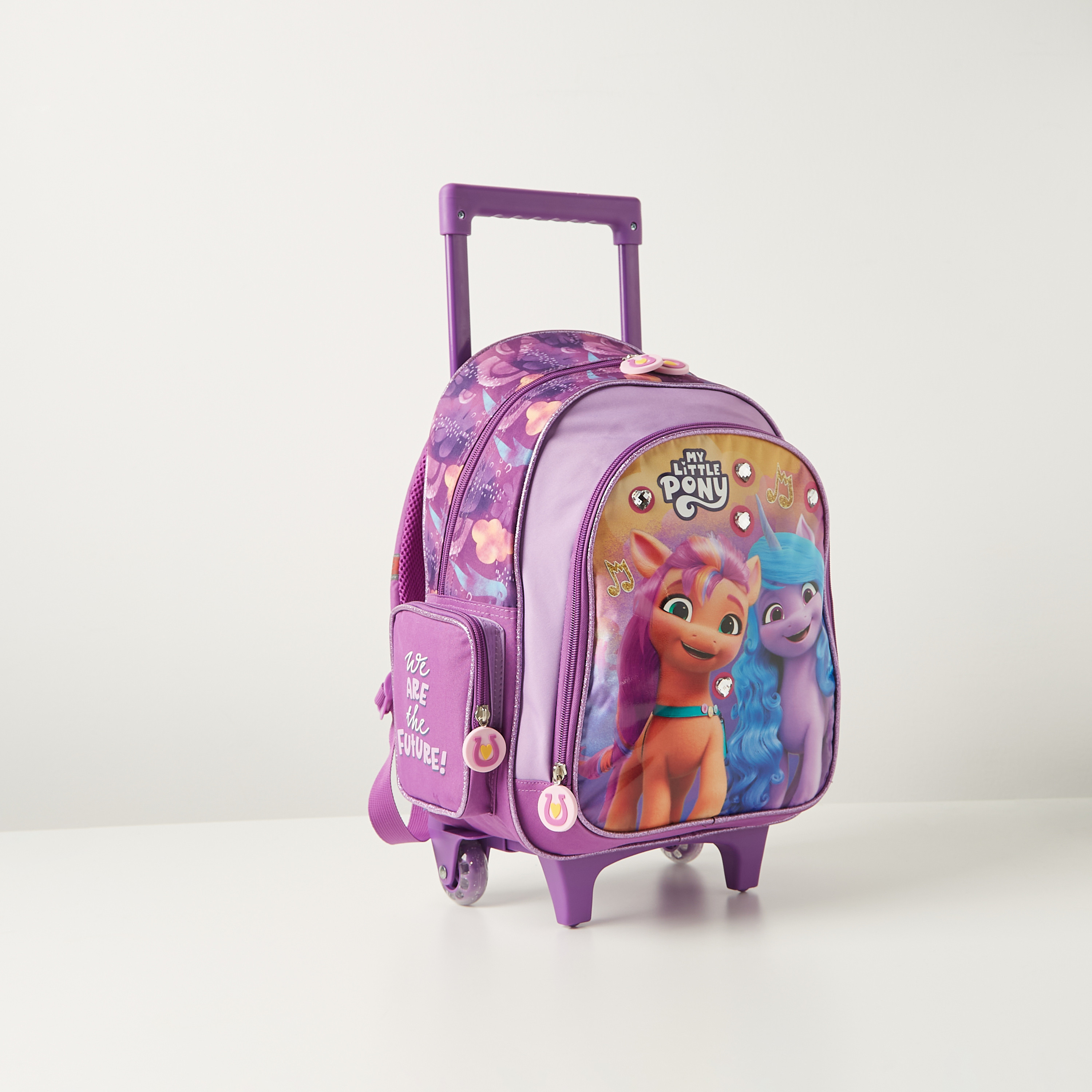 Purple backpack cheap with wheels