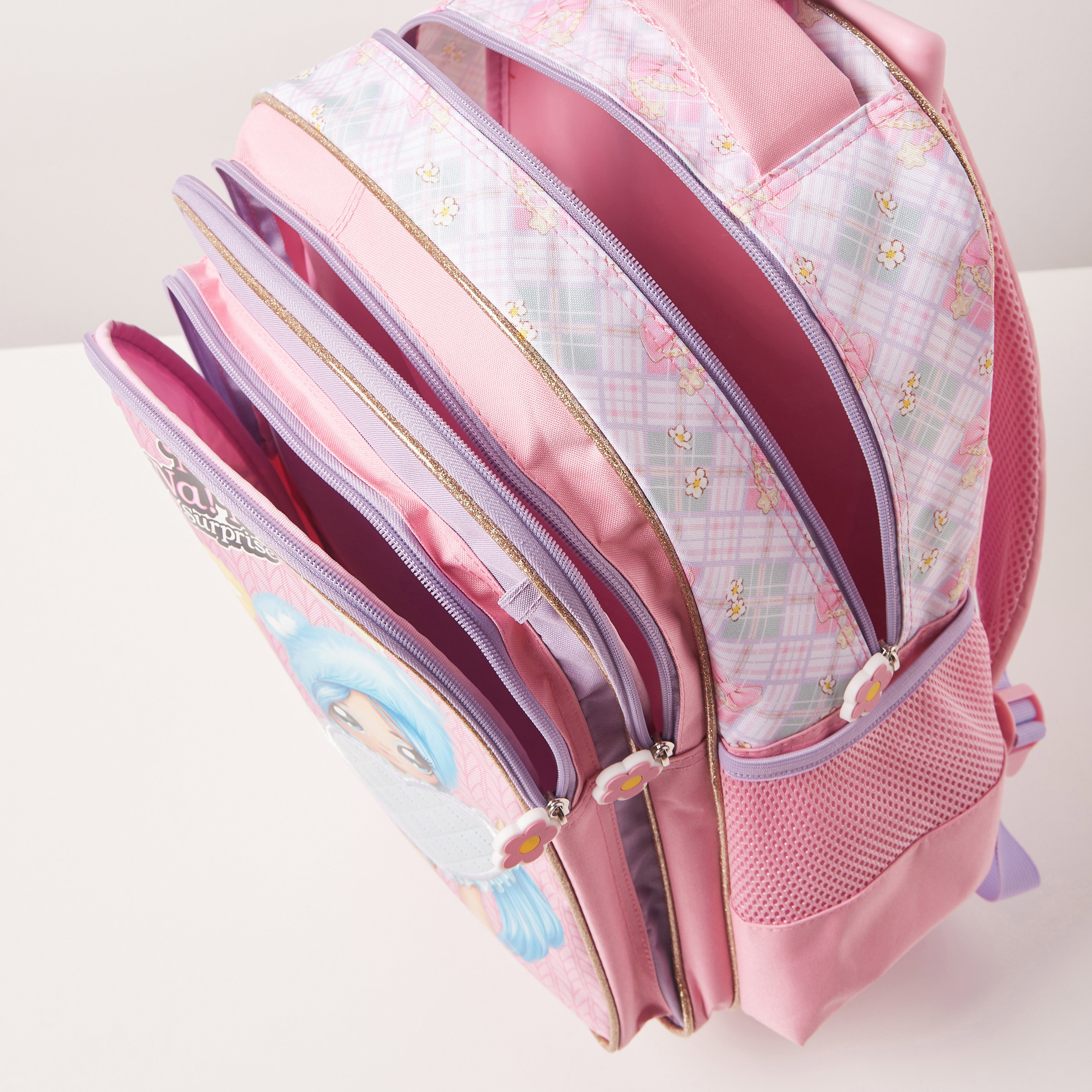 NANANA Printed Trolley Backpack with Retractable Handle - 16 inches-school-bagsandbackpacks-trolleybags-image-7
