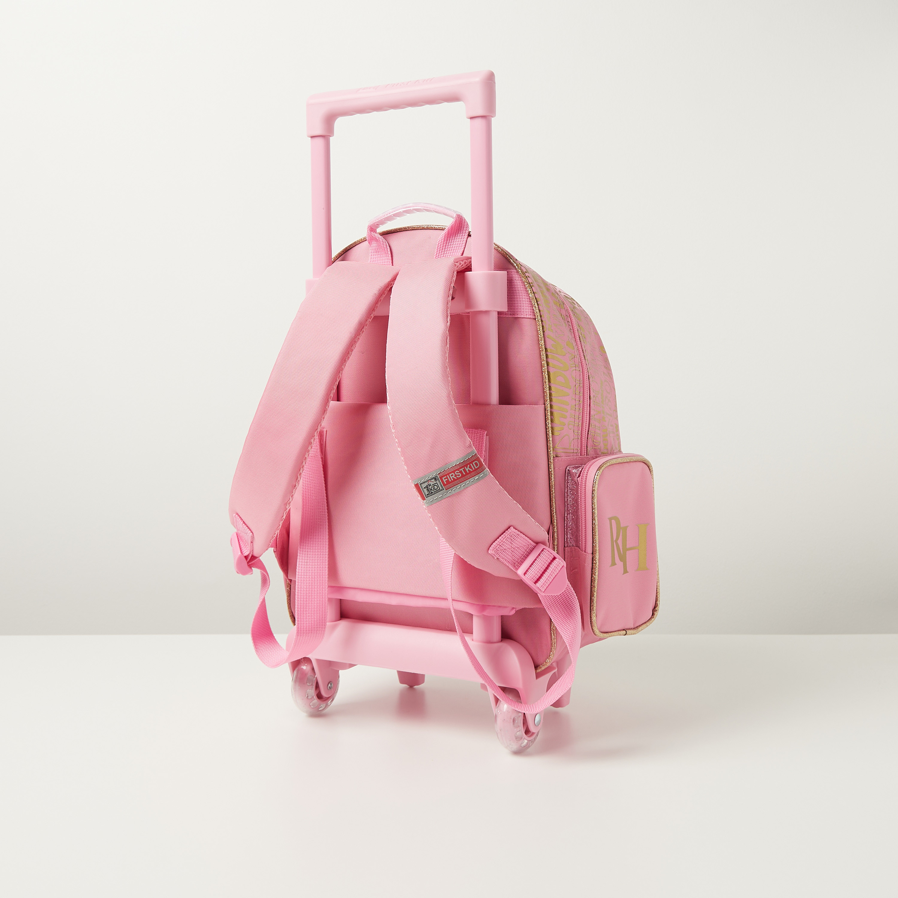 Pink backpack store with wheels