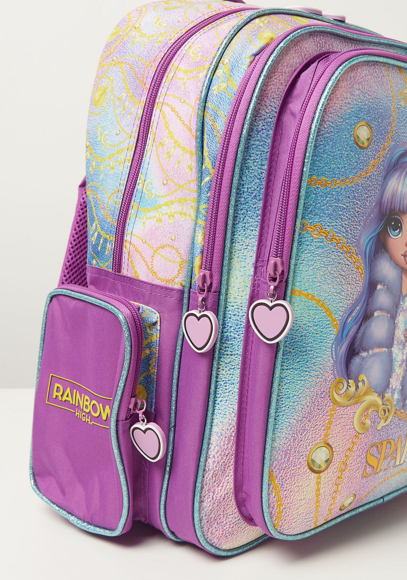 Rainbow High Print Backpack with Adjustable Shoulder Straps - 16 inches-Backpacks-image-2