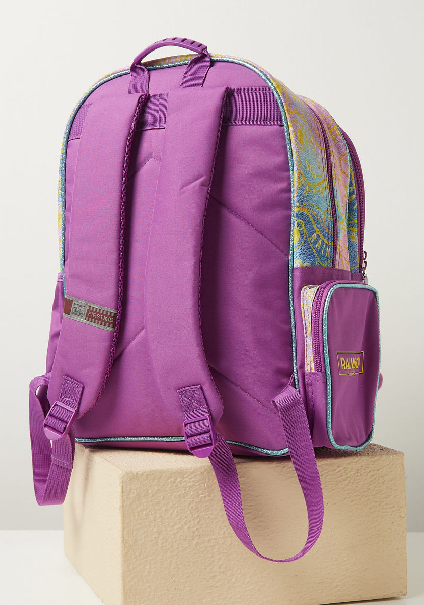 Rainbow High Print Backpack with Adjustable Shoulder Straps - 16 inches-Backpacks-image-3