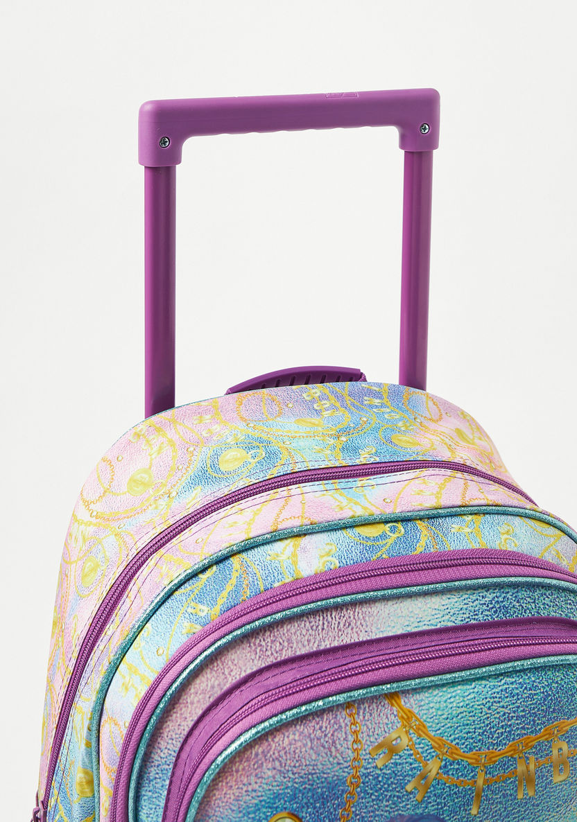 First Kid Rainbow High Print Trolley Backpack with Adjustable Shoulder Straps - 16 inches-Trolleys-image-5