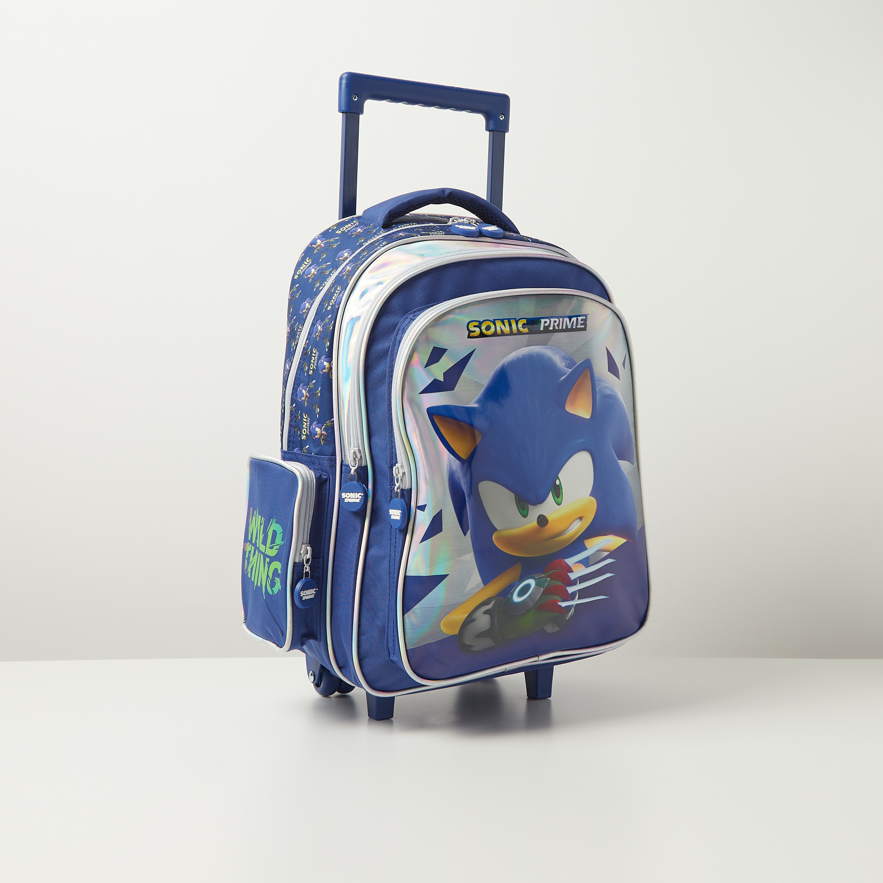 شنطة ظهر ترولي بطبعات ومقبض قابل للسحب وعجلات - 16 بوصة-school-bagsandbackpacks-trolleybags-image-2