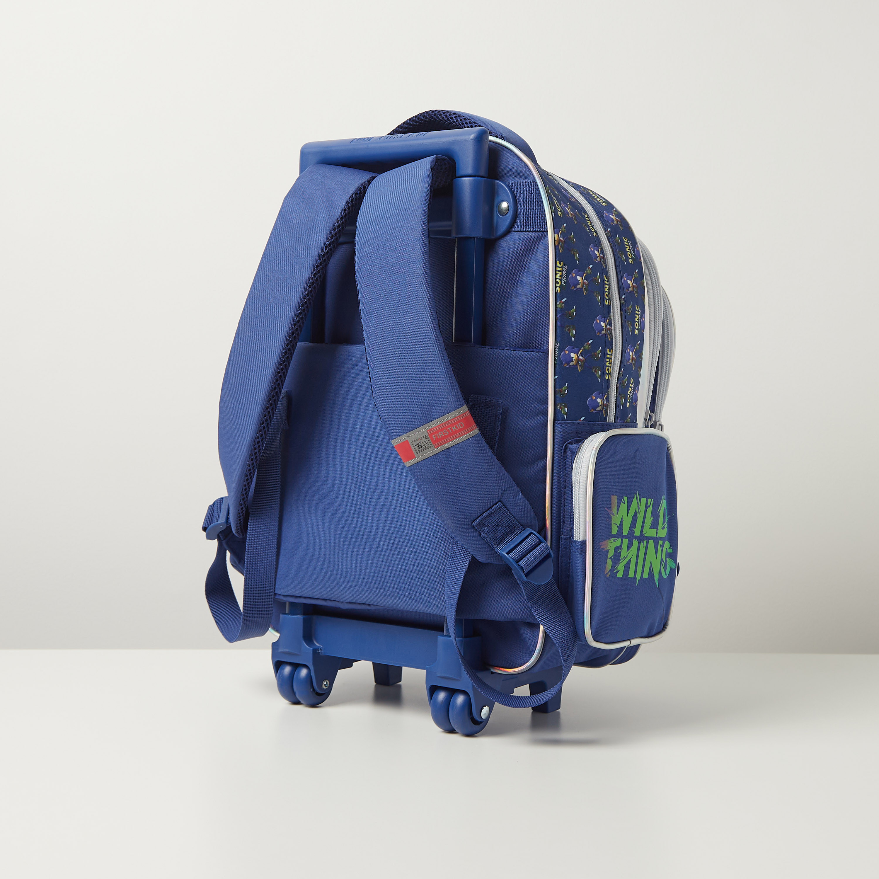 شنطة ظهر ترولي بطبعات ومقبض قابل للسحب وعجلات - 16 بوصة-school-bagsandbackpacks-trolleybags-image-4