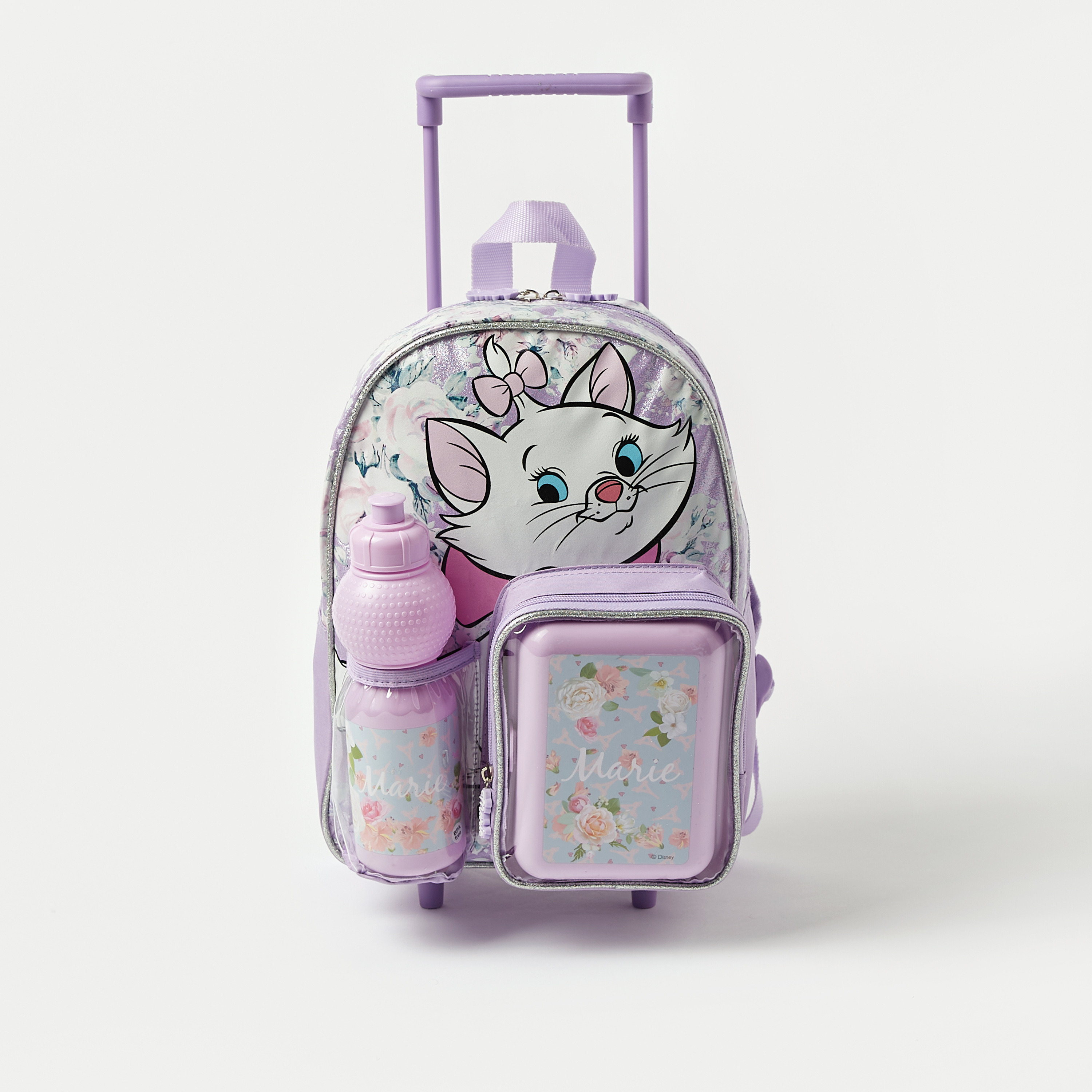 Marie Print 3-Piece Trolley Backpack Set - 14 inches-school-bagsandbackpacks-trolleybags-image-1