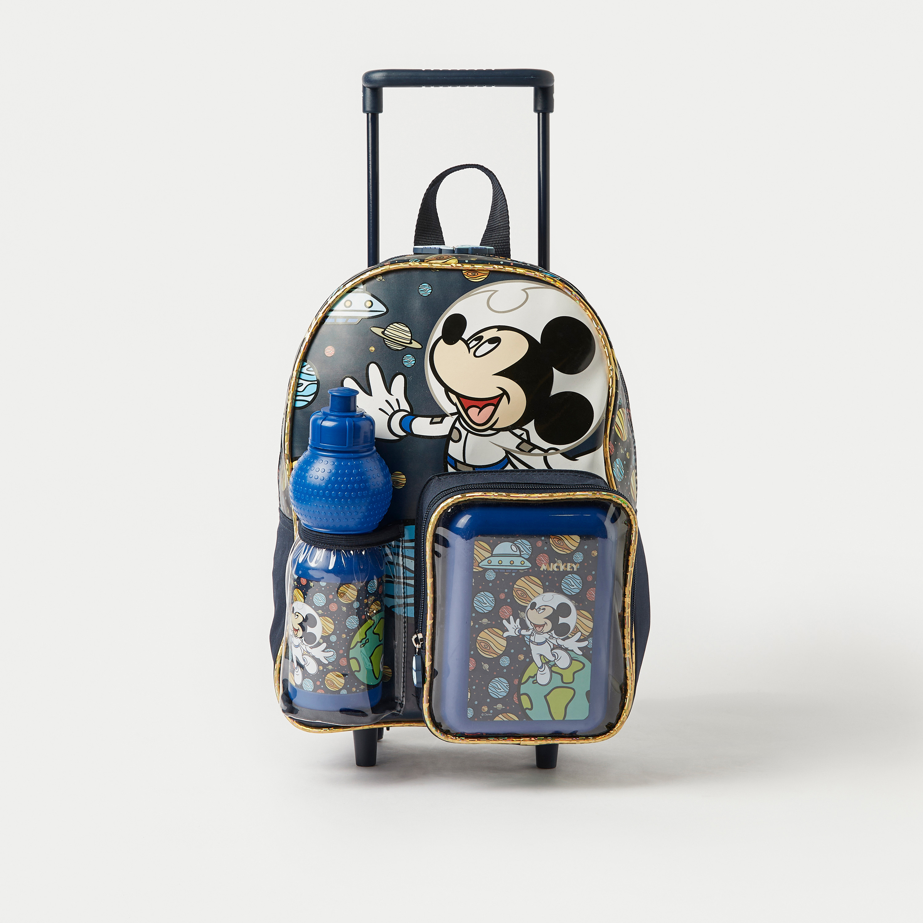 Buy Disney Mickey Mouse Print 3 Piece Trolley Backpack Set 14