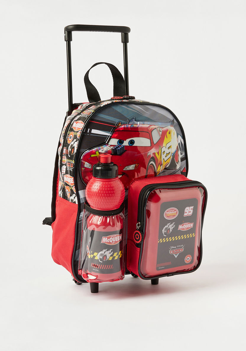 Disney Cars Print 3-Piece Trolley Backpack Set - 14 inches-School Sets-image-2