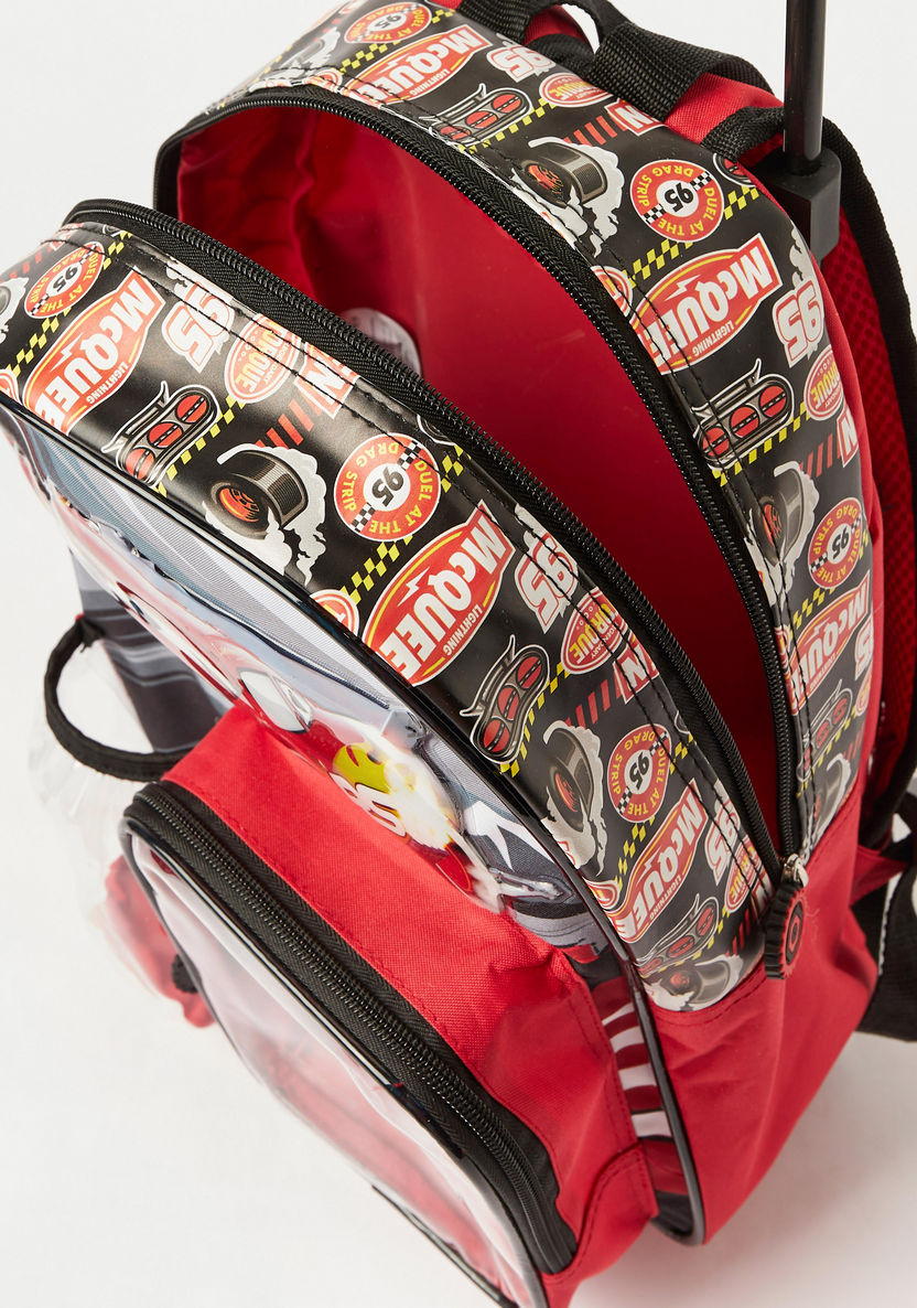 Disney Cars Print 3-Piece Trolley Backpack Set - 14 inches-School Sets-image-8