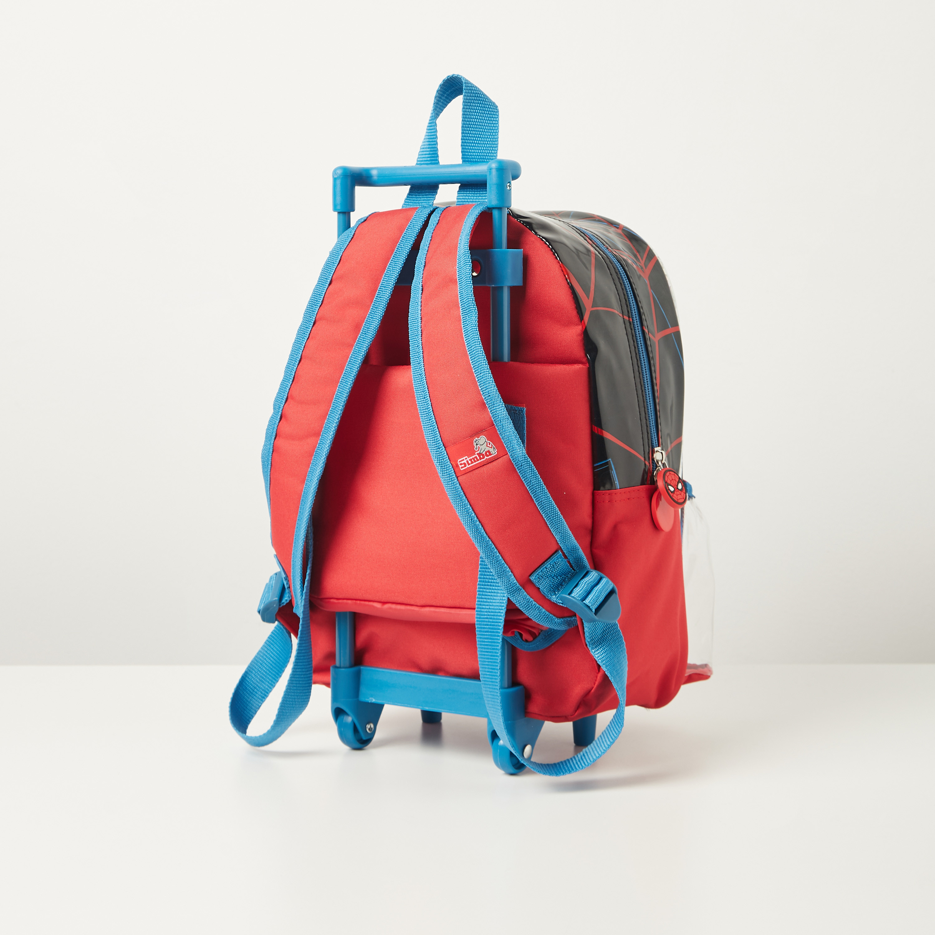 شنطة ظهر ترولي بطبعات سبايدر مان مع صندوق غداء وقارورة مياه - 13.5 بوصة-school-bagsandbackpacks-trolleybags-image-7