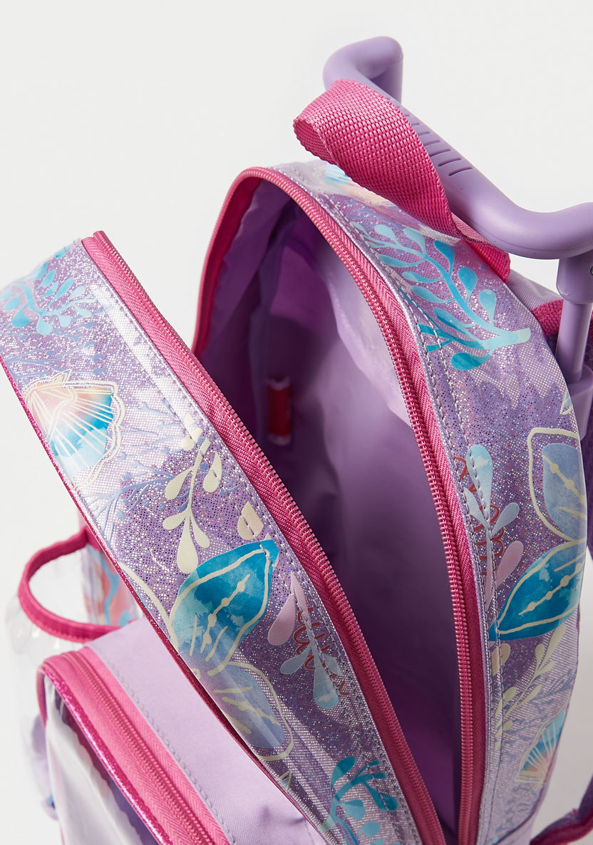 Disney Little Mermaid Print 3-Piece Trolley Backpack Set - 14 inches-School Sets-image-8