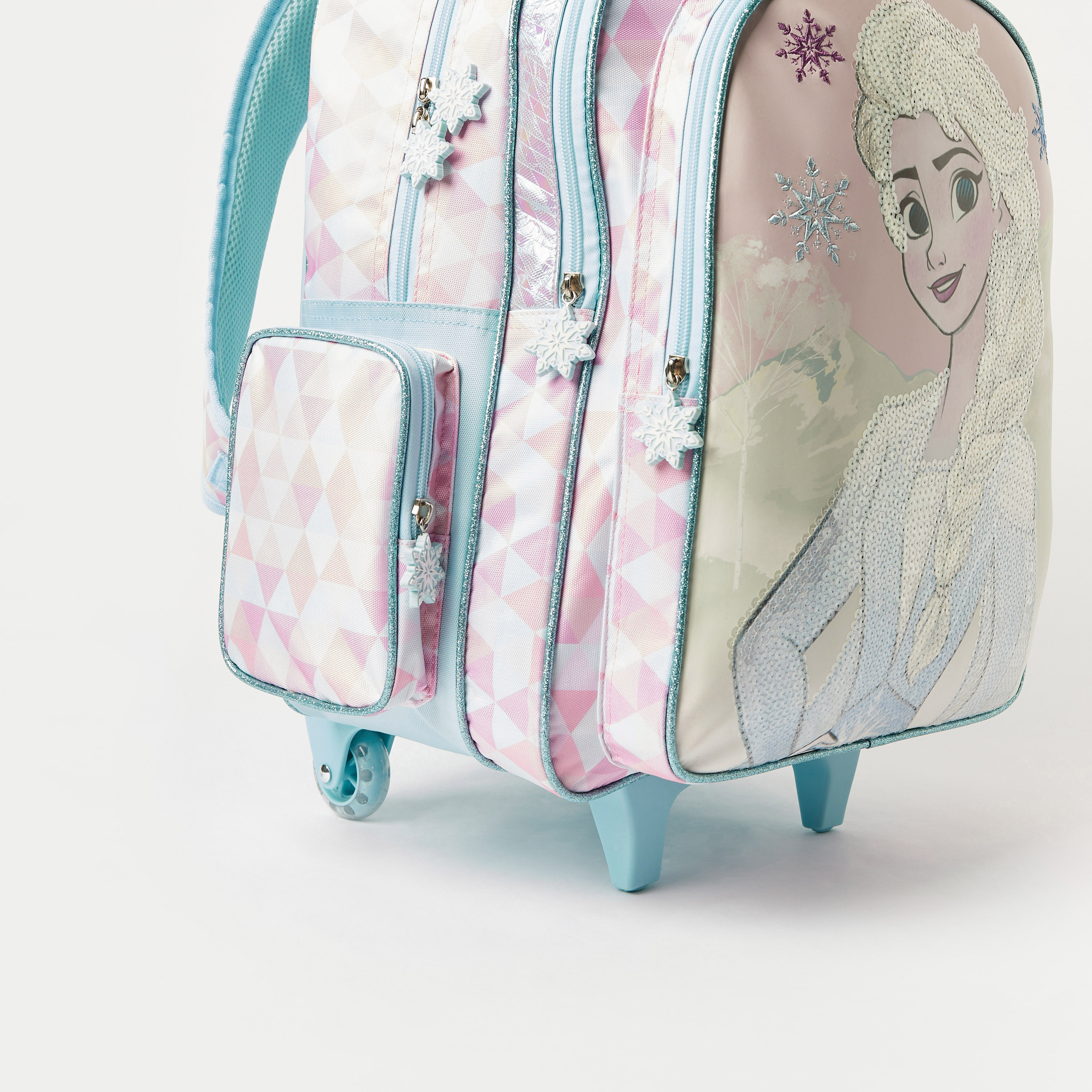 Disney Frozen Sequinned Trolley Backpack with Adjustable Shoulder Straps - 18 inches-school-bagsandbackpacks-trolleybags-image-4