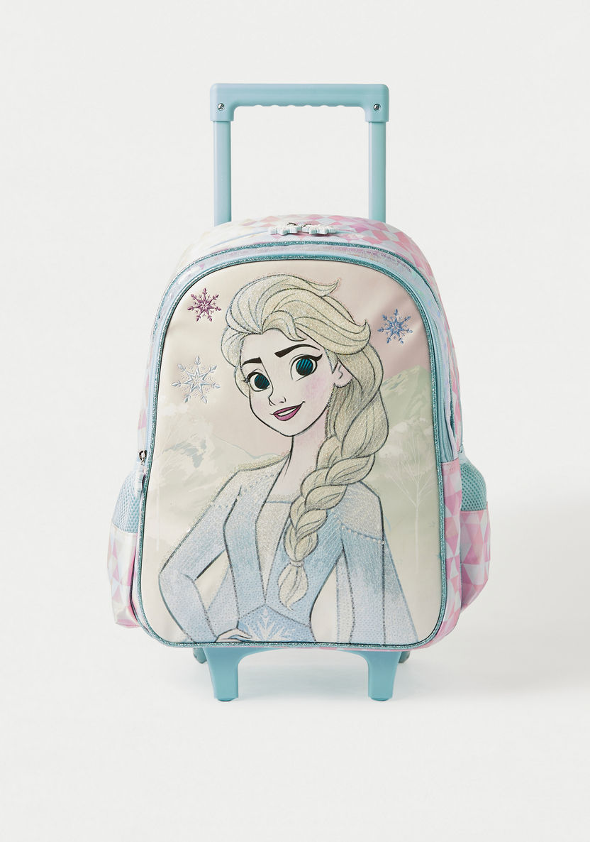 Disney Frozen Print Trolley Backpack with Adjustable Shoulder Straps - 16 inches-Trolleys-image-0