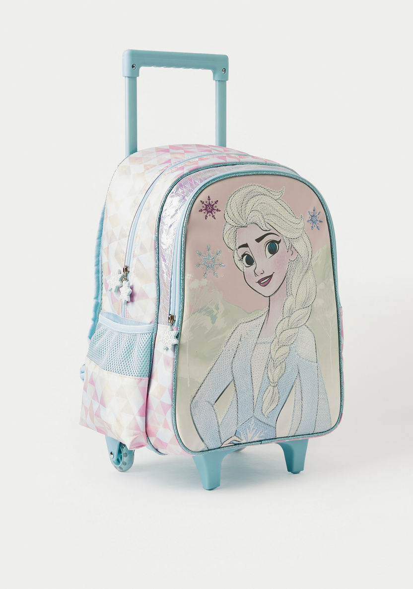 Disney Frozen Print Trolley Backpack with Adjustable Shoulder Straps - 16 inches-Trolleys-image-2