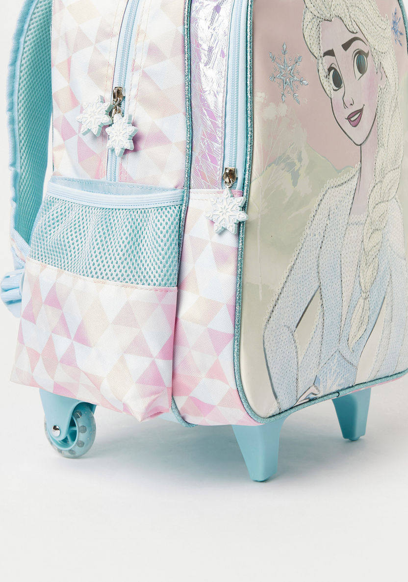 Disney Frozen Print Trolley Backpack with Adjustable Shoulder Straps - 16 inches-Trolleys-image-3