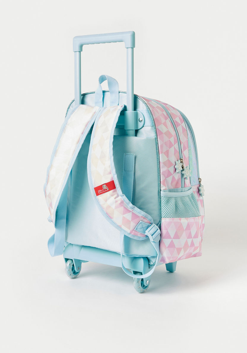 Disney Frozen Print Trolley Backpack with Adjustable Shoulder Straps - 16 inches-Trolleys-image-4