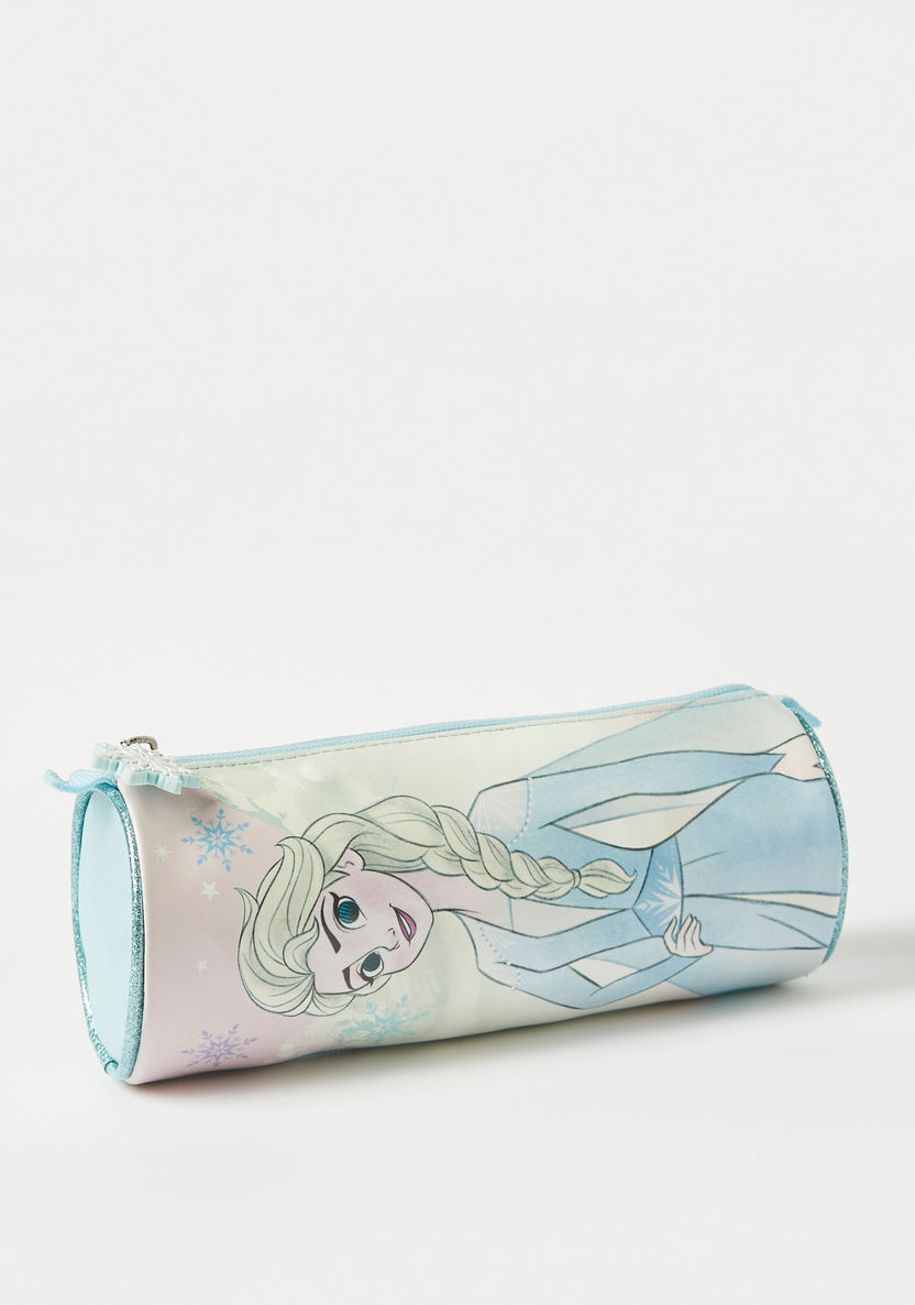 Disney Frozen Print Pencil Pouch with Zip Closure-Pencil Cases-image-1