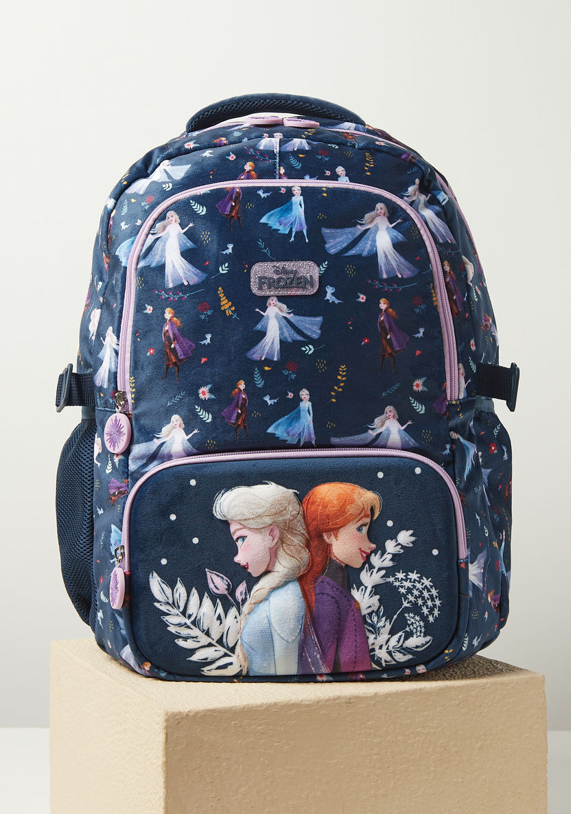 Disney Frozen Print Backpack with Adjustable Straps - 18 inches-Backpacks-image-0