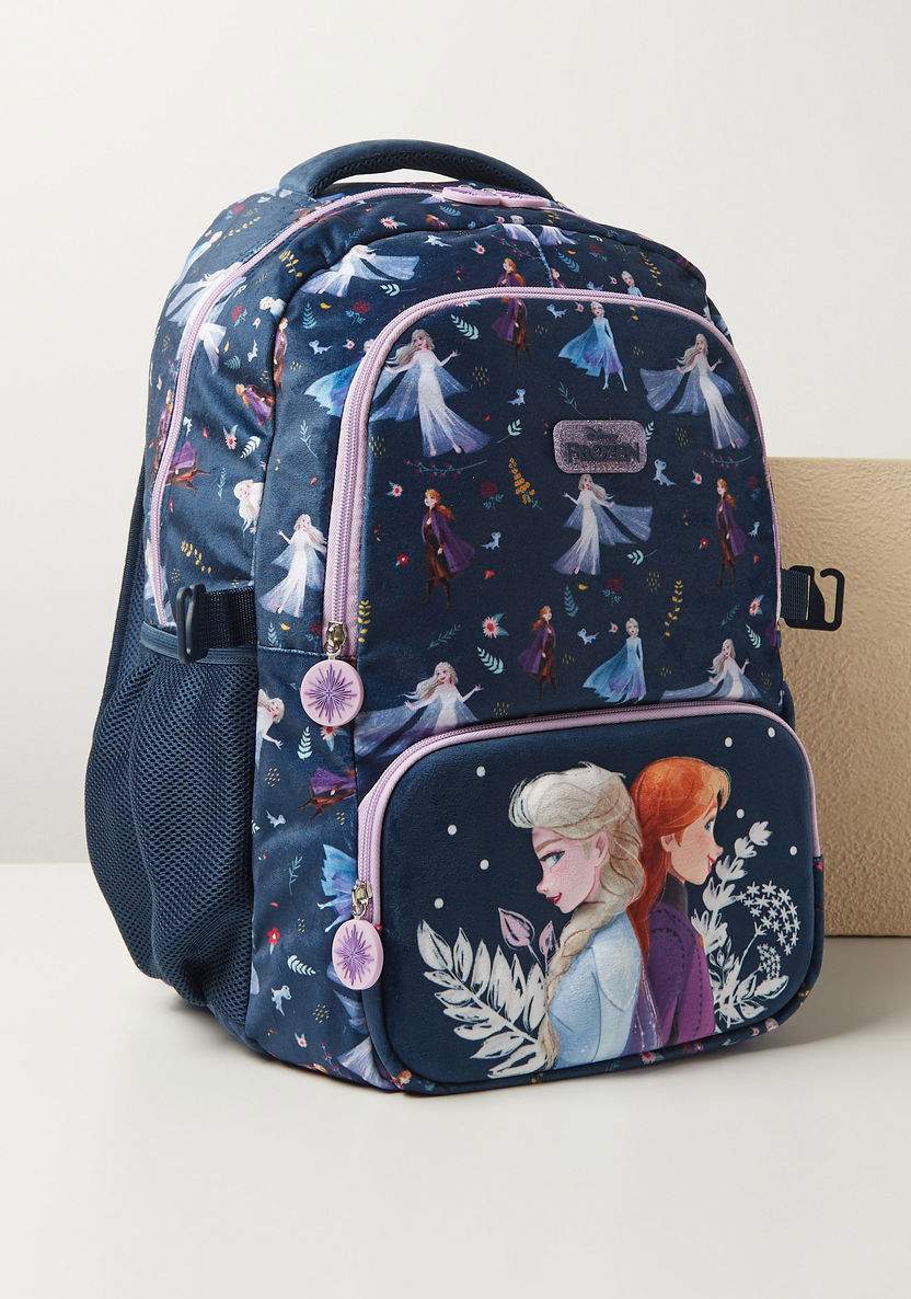 Disney Frozen Print Backpack with Adjustable Straps - 18 inches-Backpacks-image-2