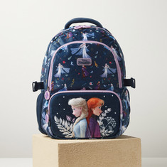 Disney Frozen Print Backpack with Adjustable Straps and Zip Closure - 16 inches