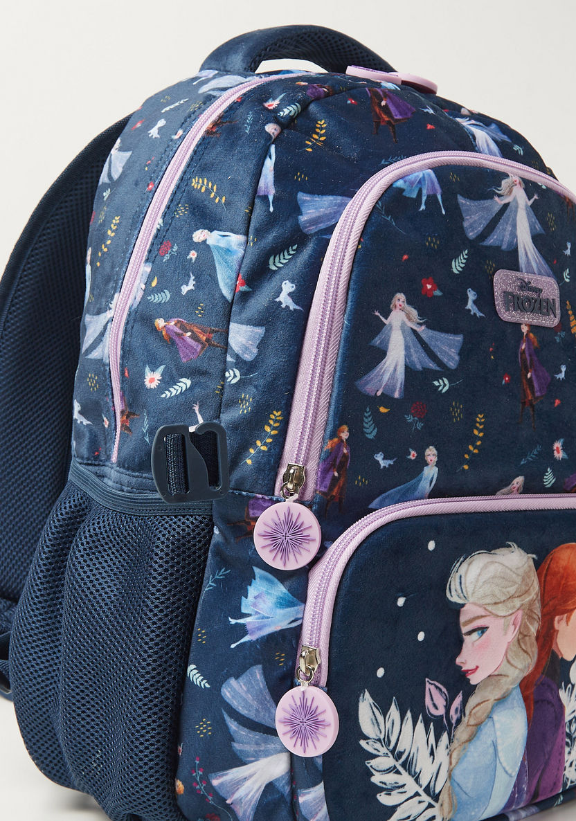 Disney Frozen Print Backpack with Adjustable Straps and Zip Closure - 16 inches-Backpacks-image-3