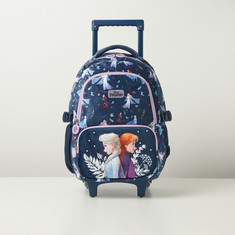 Disney Frozen Print Trolley Backpack with Wheels and Zip Closure - 16 inches