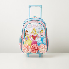 Disney Princess Floral Embellished Trolley Backpack - 18 inches