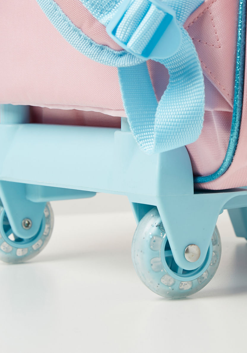 Disney Princess Floral Embellished Trolley Backpack - 18 inches-Trolleys-image-5