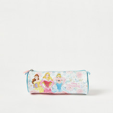Disney Princess Print Pencil Pouch with Zip Closure