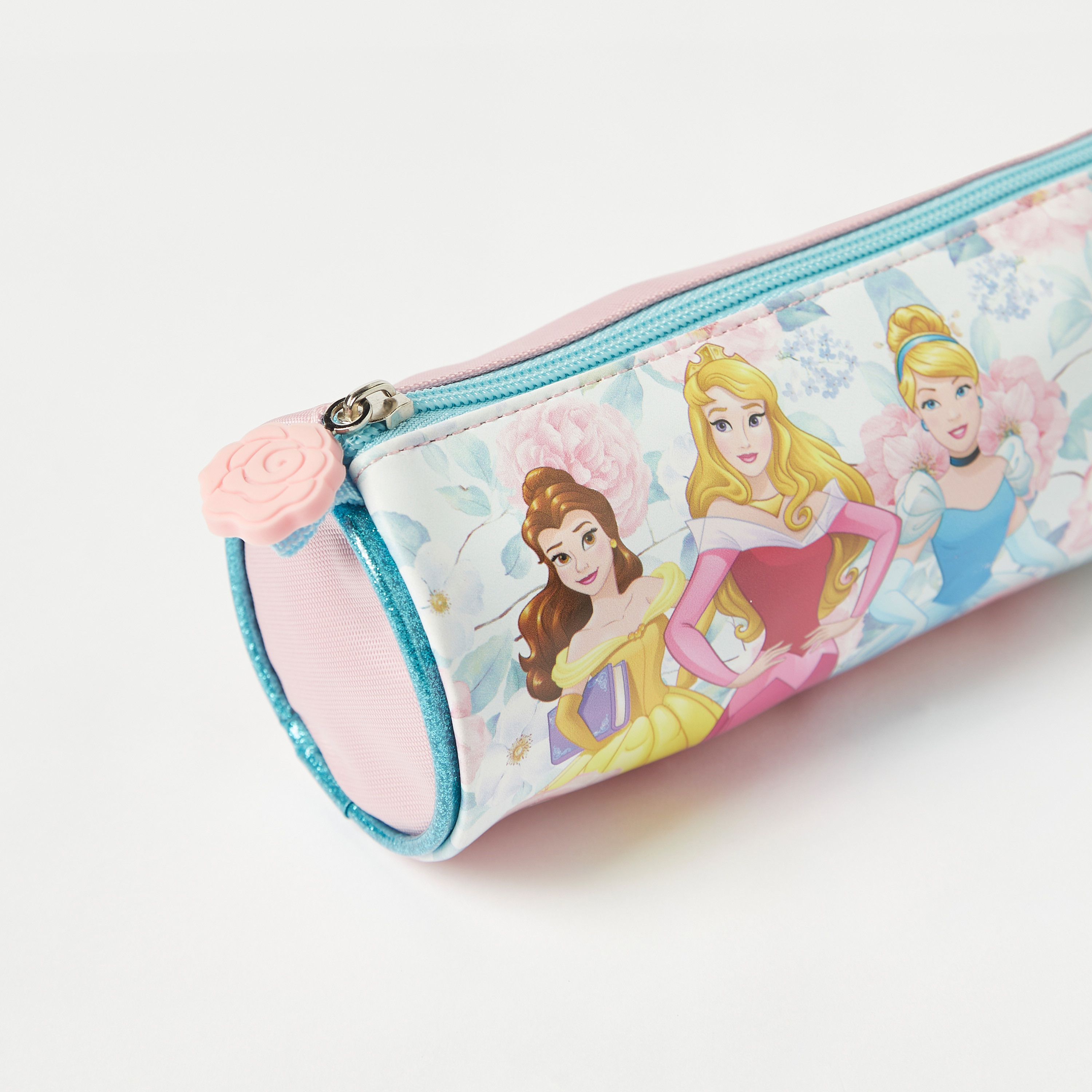 Disney Princess Print Pencil Pouch with Zip Closure-school-stationery-pencilcases-image-3
