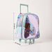 Disney Little Mermaid Print Trolley Backpack with Retractable Handle - 16 inches-Trolleys-thumbnailMobile-1