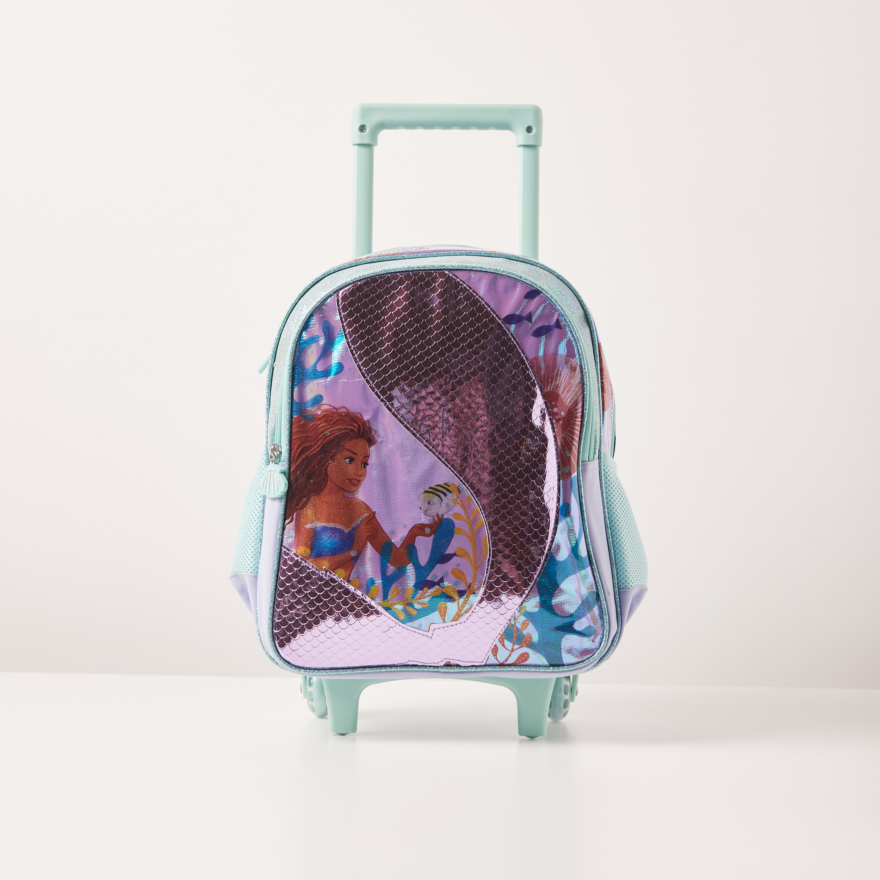 Mermaid top rolling backpack