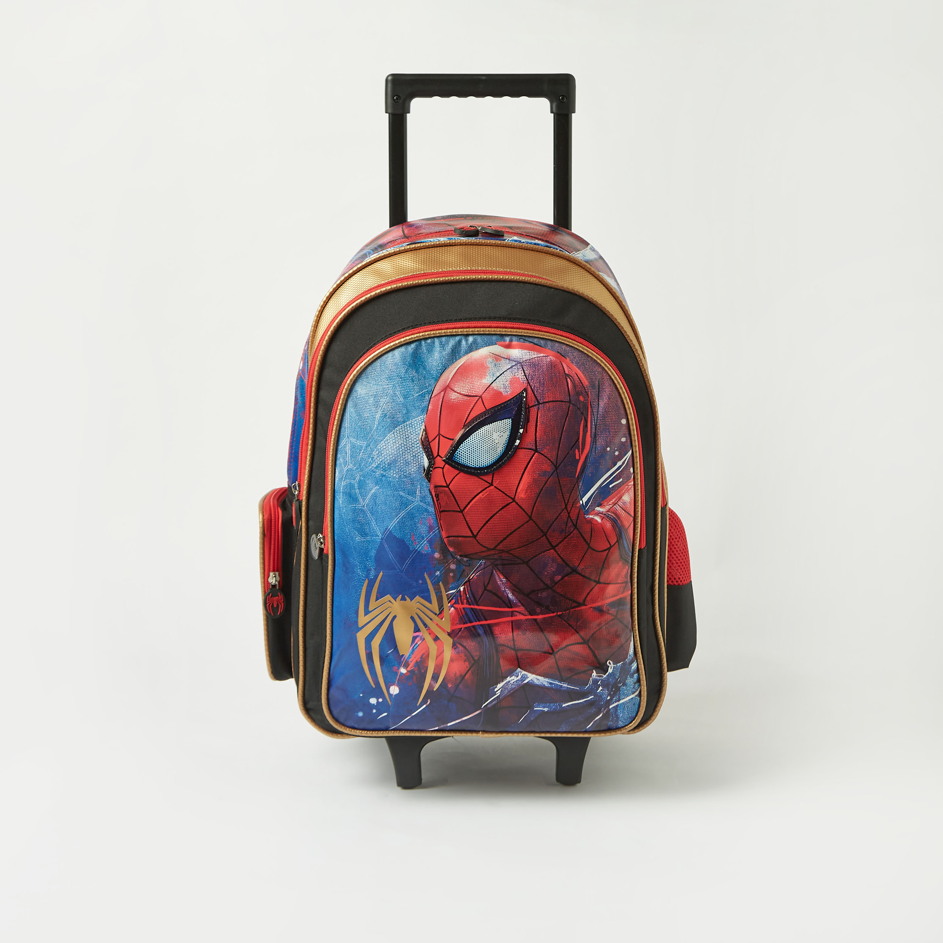 Spider-Man Print Trolley Backpack with Retractable Handle and Zip Closure - 18 inches-school-bagsandbackpacks-trolleybags-image-1