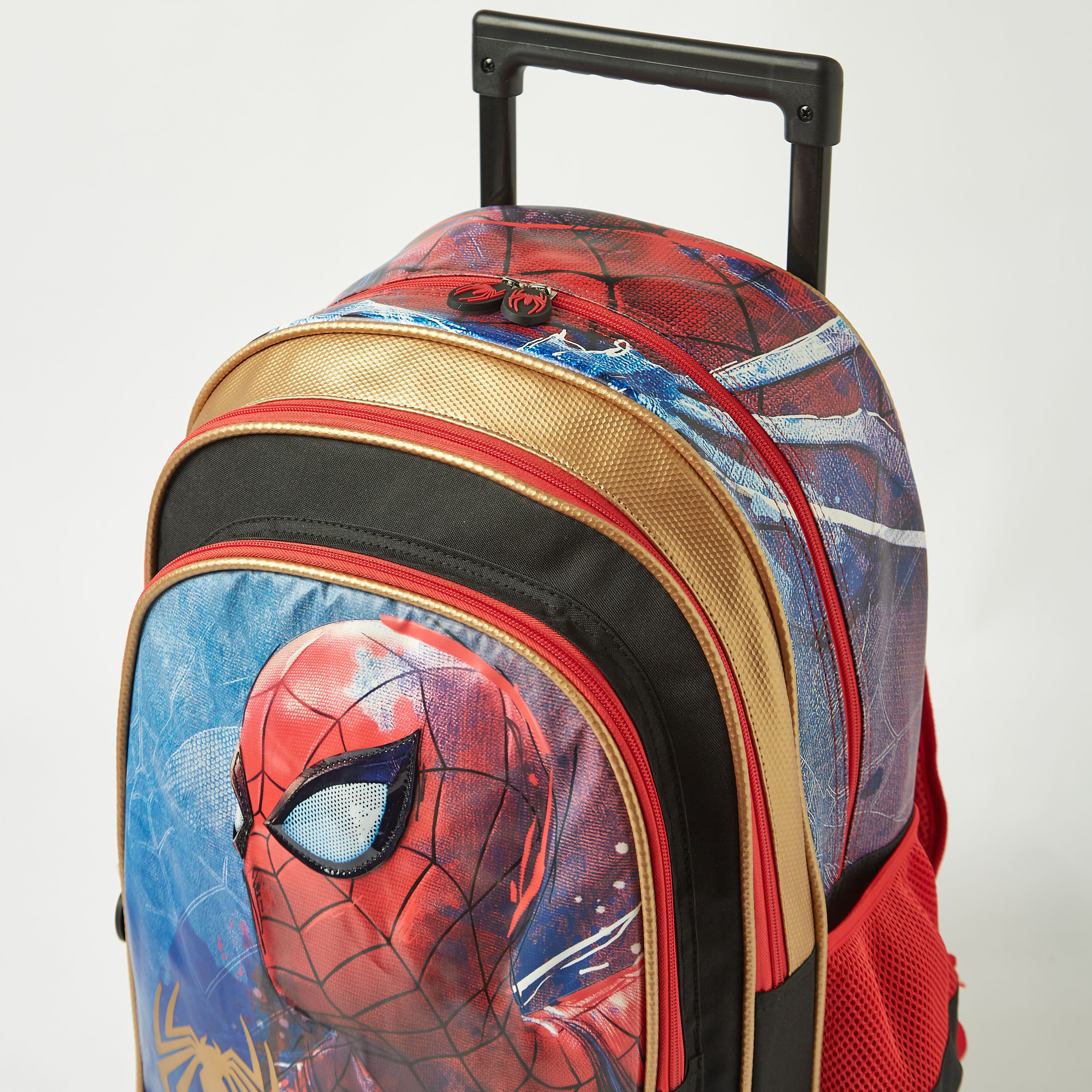 Spider-Man Print Trolley Backpack with Retractable Handle and Zip Closure - 18 inches-school-bagsandbackpacks-trolleybags-image-4