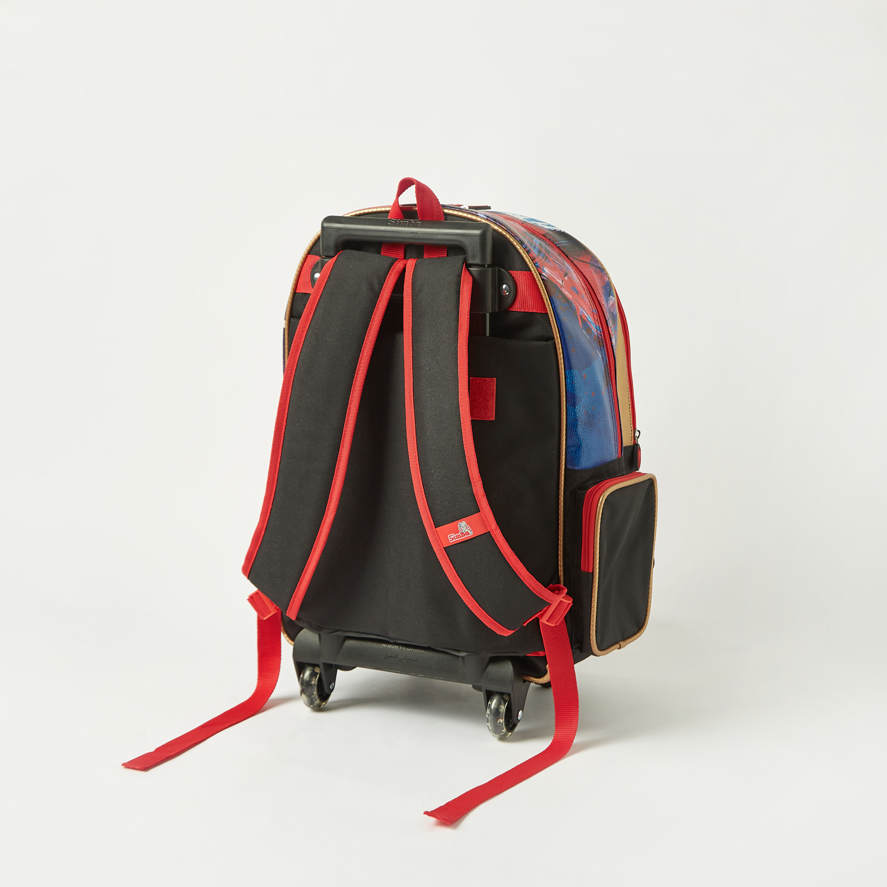 Spider-Man Print Trolley Backpack with Retractable Handle and Zip Closure - 18 inches-school-bagsandbackpacks-trolleybags-image-5