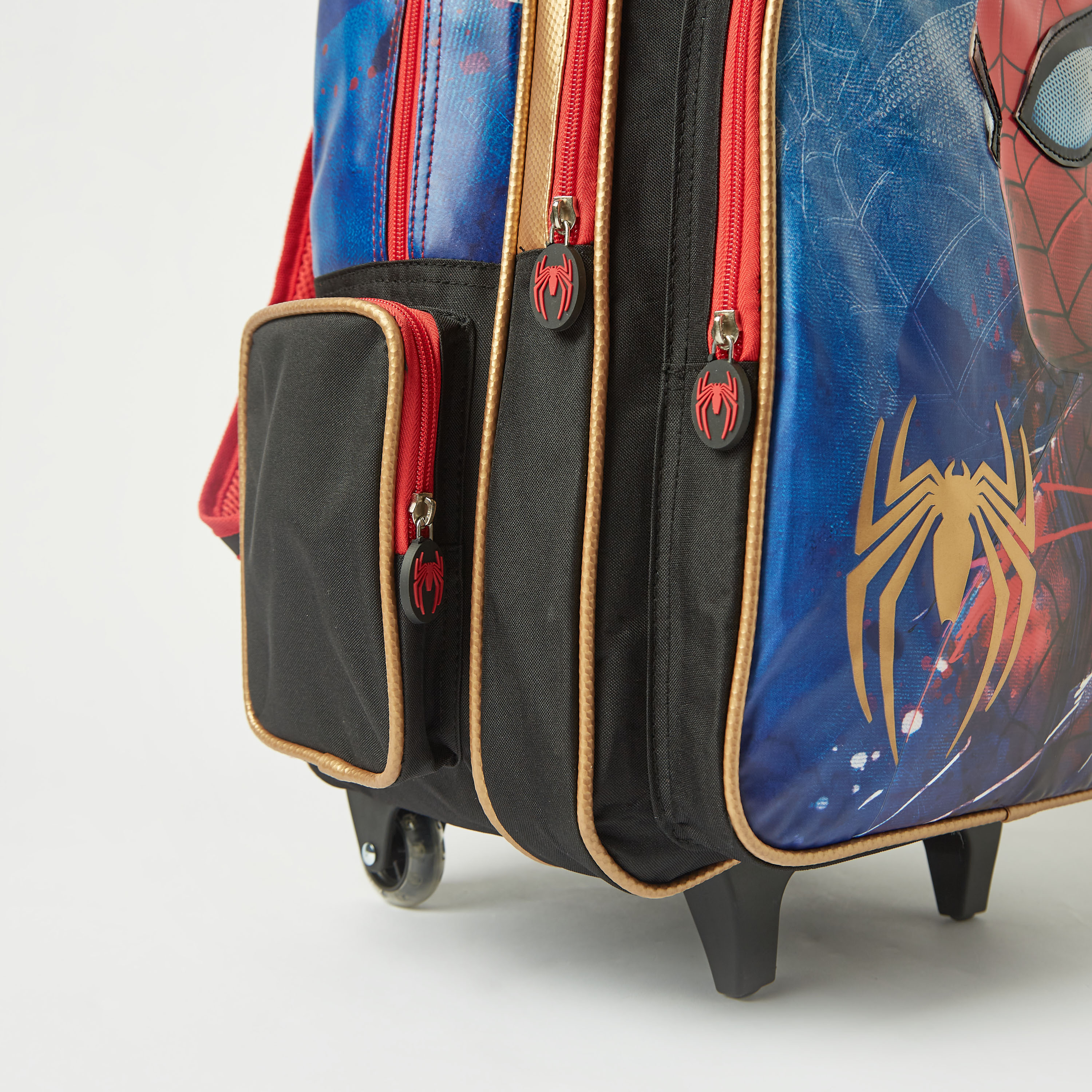 Spider-Man Print Trolley Backpack with Retractable Handle and Zip Closure - 18 inches-school-bagsandbackpacks-trolleybags-image-6