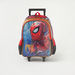 Spider-Man Print Trolley Backpack with Retractable Handle - 16 inches-Trolleys-thumbnail-0