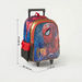 Spider-Man Print Trolley Backpack with Retractable Handle - 16 inches-Trolleys-thumbnailMobile-1