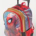 Spider-Man Print Trolley Backpack with Retractable Handle - 16 inches-Trolleys-thumbnail-3